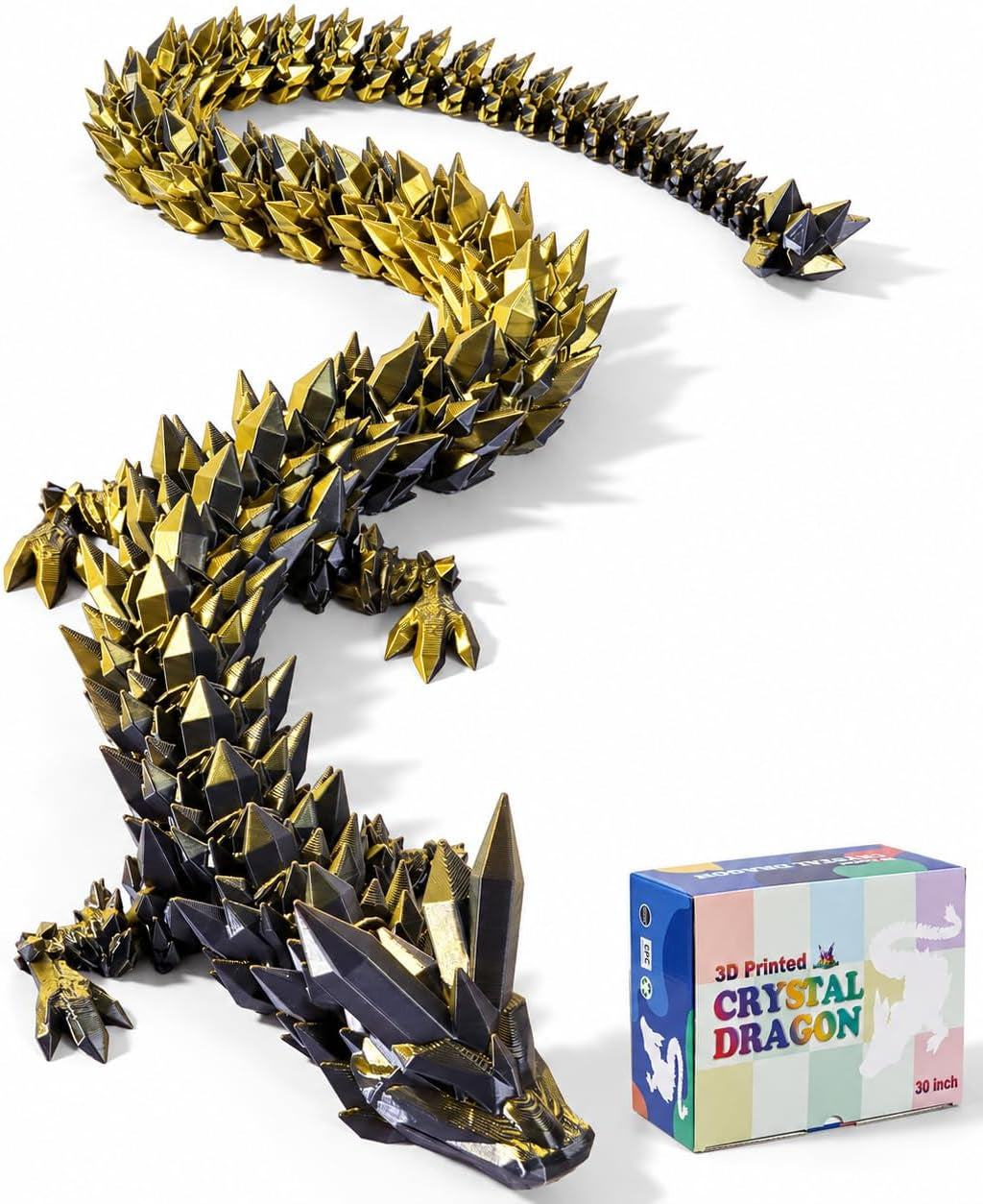 24 Inch Large 3D Printed Dragon Glow in the Dark in Halloween