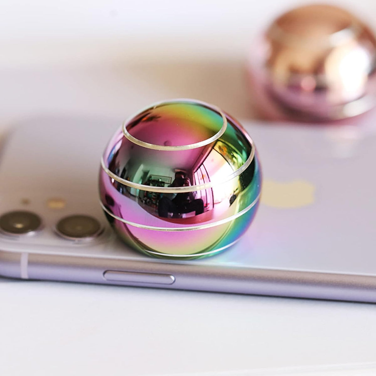 Kinetic Desk Spinner on a desk