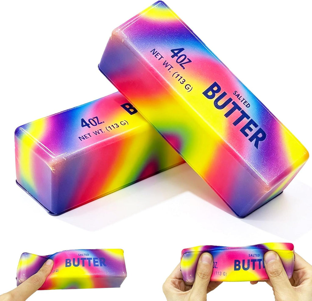 Rainbow Butter Squishy, two pack