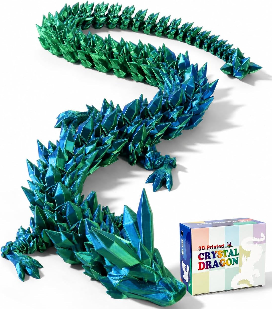 24 Inch Large 3D Printed Dragon Glow in the Dark in Halloween